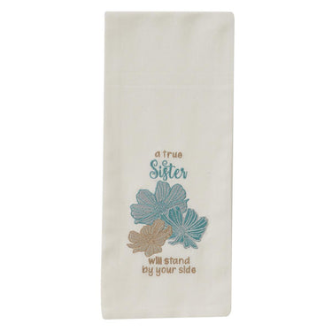 A True Sister Embroidered Dishtowel - Park Designs - The Fox Decor